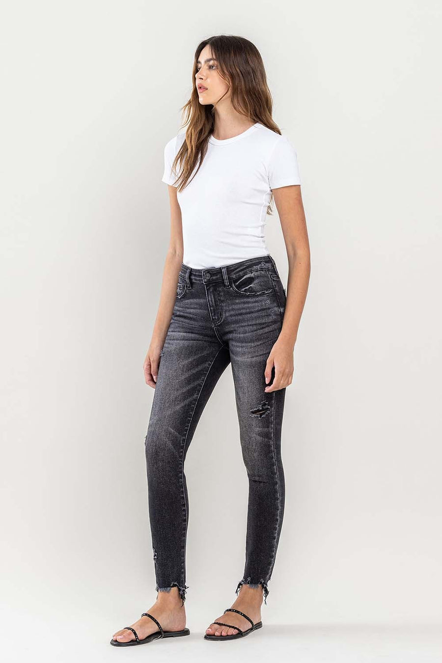 Lovervet Raw Hem Cropped Skinny Jeans (online only)