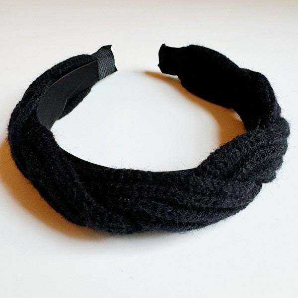 Retro Yarn Knit Braided Headband