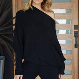 MILIO MILANO - ASYMMETRICAL SWEATER (BLACK)