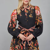 Floral Waist Sash Mini Dress, FATE