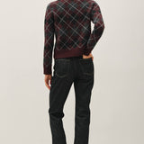 Be Cool - Wool Blend Argyle Cardigan