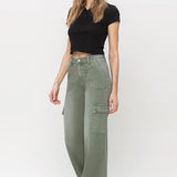 Wide Leg High Rise Utility Cargo, Vervet