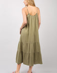 VERY J Ruffled A-Line Midi Cami Dress