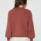 Current Air - Pointelle Button Up Long Sleeve Sweater Cardigan