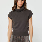 Current Air - Turtleneck Short Sleeve Knit Sweater