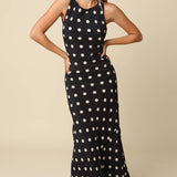 Olivaceous - Frankie Polka Dot Sleeveless Maxi Dress