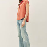 Be Cool - CLASSIC CUT CAPPED SLEEVE BUTTON UP TENCEL SHIRT
