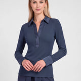 Current Air - Ribbed Knit Collared Top