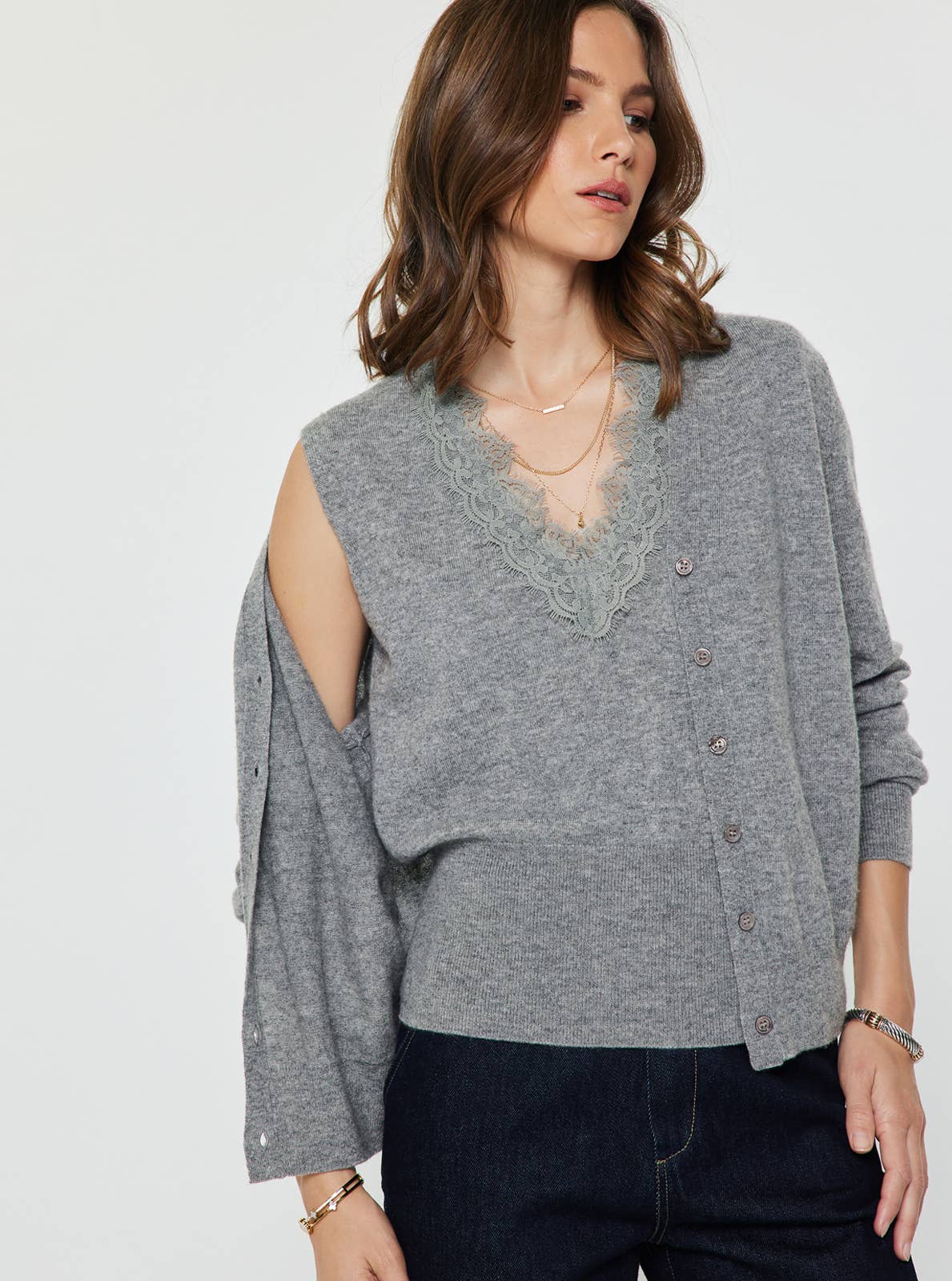 Current Air - Wool Cashmere Knit Top & Cardigan Set (preorder- arrives 8/30)