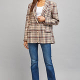 FATE - PLAID PATTERN TAILORED SINGLE BREASTED BLAZER