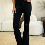 Judy Blue High Waist Distressed Flare Jeans