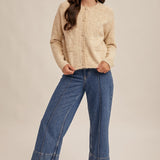 Embroidered Floral Cardigan, Hem and Thread