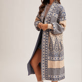 *preorder* Paisley Motif Sweater Coatigan, Hem and Thread