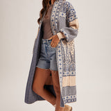 *preorder* Paisley Motif Sweater Coatigan, Hem and Thread