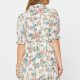 Floral Printed Button-down Mini Dress, Current Air