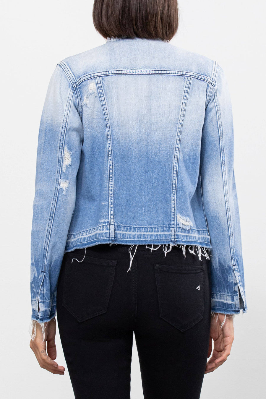 Hidden Jeans - Light Wash Collarless Jacket