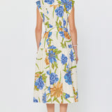 Floral Printed Button Down Midi Dress, Current Air