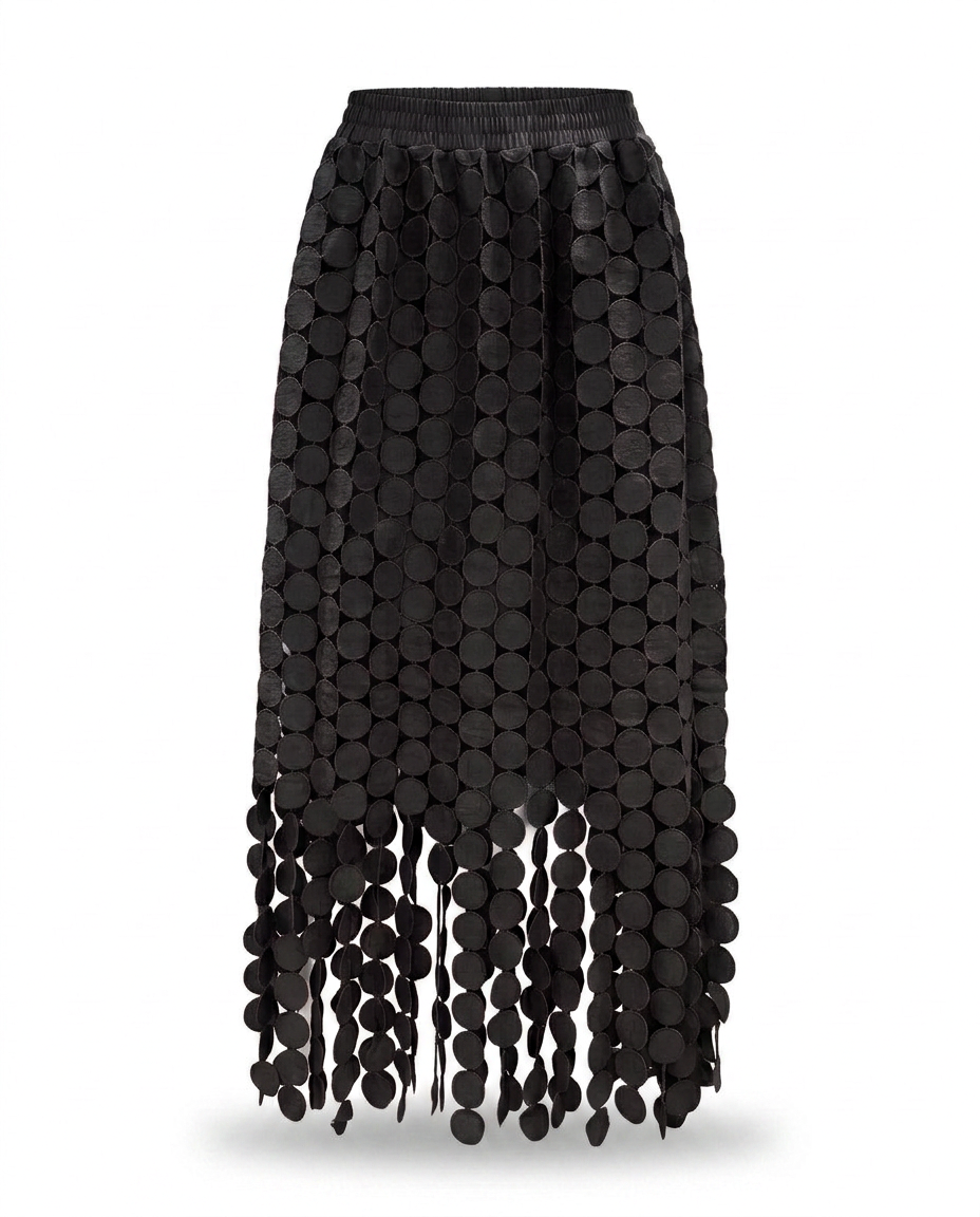 Boho Brown - Spirited Tassel Midi Skirt
