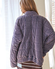 Washed Soft Comfy Quilting Zip Closure Jacket (Various colors), Davi & Dani