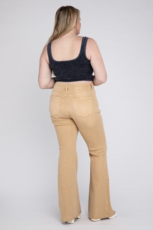 Plus Size High Rise Flare Jeans, Vervet by Flying Monkey