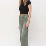 Wide Leg High Rise Utility Cargo, Vervet