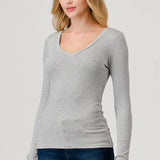 Hashttag - LONG SLEEVE V NECK T-SHIRT