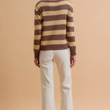 Be Cool - ANGORA BLEND RELAXED FIT WIDE STRIPED SWEATER