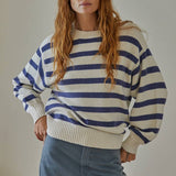 Knit Oversized Striped Sweater, By Together