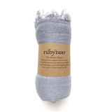 Rubyzaar - Boho Scarf - Light Grey