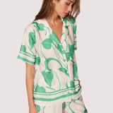 Lost + Wander - Vineyard Vistas Set - Spring Leaf Print Satin