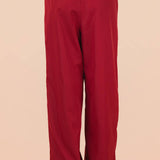 VERY J -Wide Leg Track Pants W/ Piping Detail