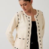 Sunday Edition by LE LIS - Button up Stitch Sweater Cardigan