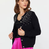 Current Air - Crystal Beaded Detail Cardigan