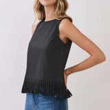 TCEC -Fringe Hem Sleeveless Top