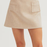Crescent - Molly Wool Blend Skater Skirt