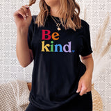 Be Kind Rainbow Classic Tee, Kind Cotton