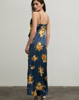 Moon River - FLORAL SLEEVELESS RUFFLE WRAP MAXI DRESS