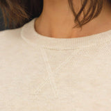 Be Cool - V-NOTCH STITCH CREW NECK SWEATER