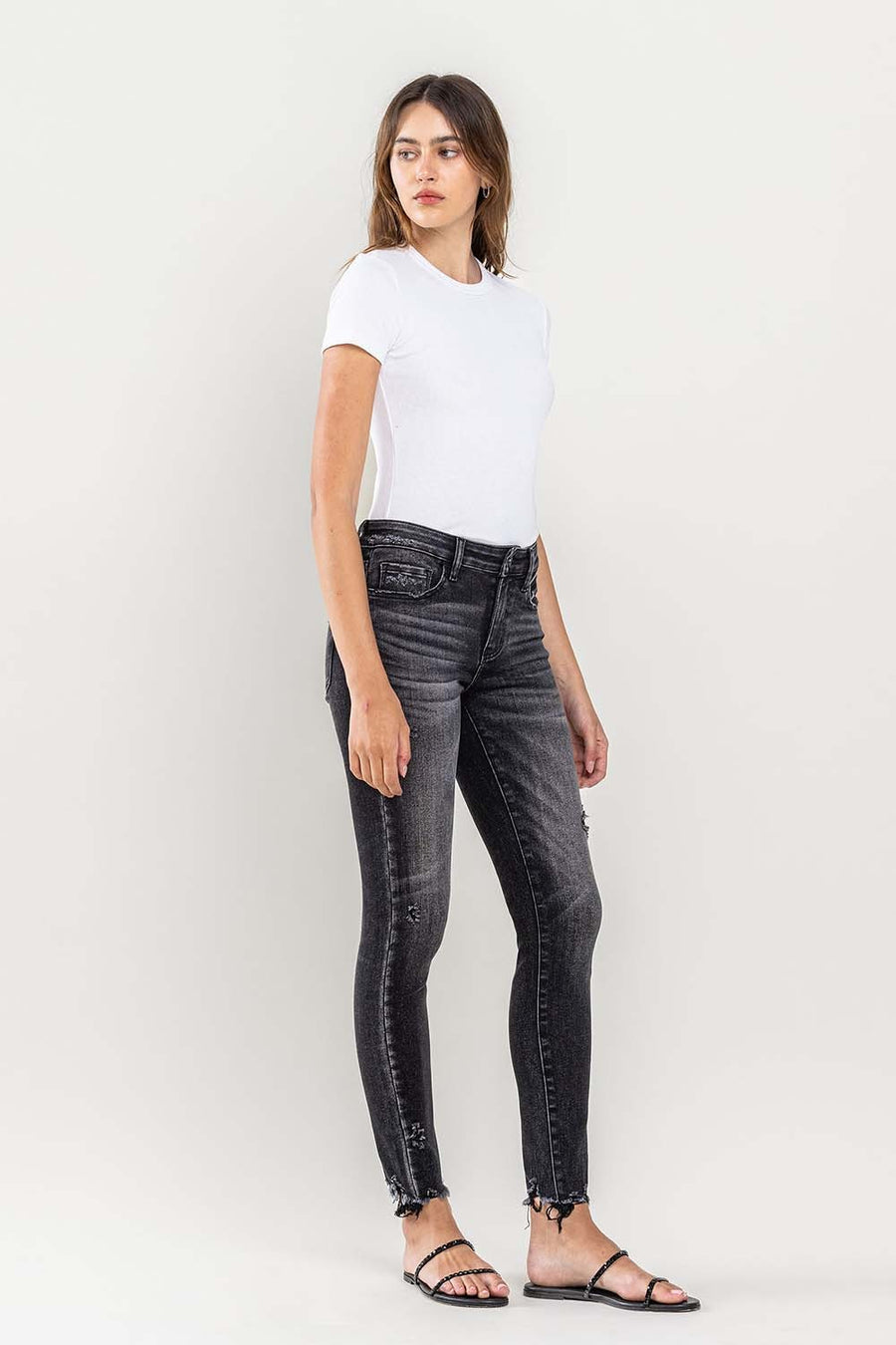 Lovervet Raw Hem Cropped Skinny Jeans (online only)