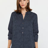 Current Air - Jacquard Animal Button-Down Blouse