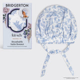 KITSCH - Bridgerton x Kitsch Breathable Satin Bonnet in Garden Toile