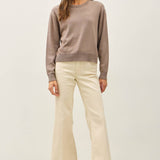 Be Cool - V-NOTCH STITCH CREW NECK SWEATER