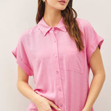 Be Cool - SOLID SHORT SLEEVE BUTTON DOWN SHIRT