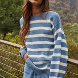 Knit Oversized Striped Sweater, By Together