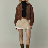 Most Wanted USA - Suede Belt with Organic Shape Buckle