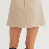 Crescent - Molly Wool Blend Skater Skirt