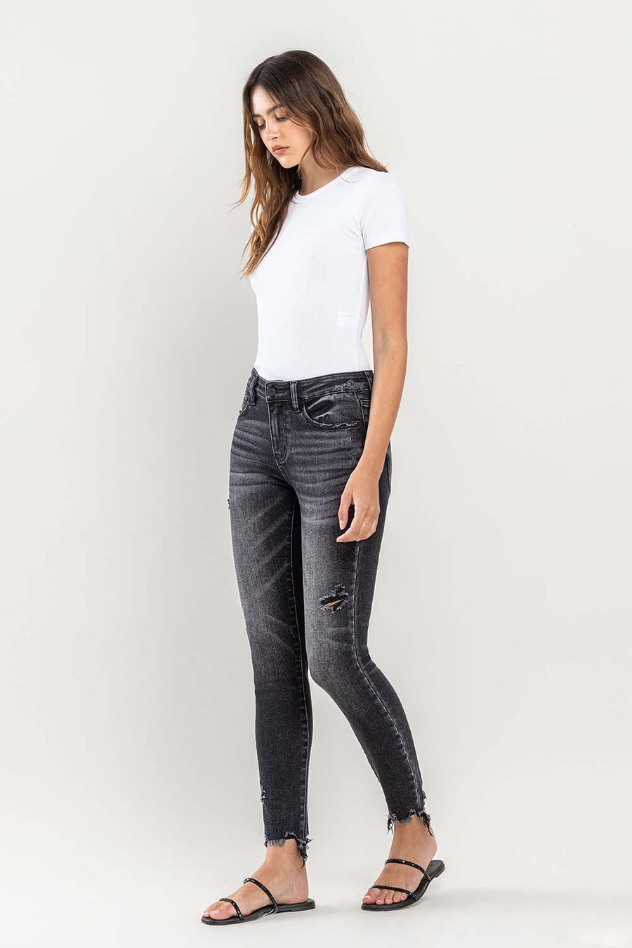 Lovervet Raw Hem Cropped Skinny Jeans (online only)