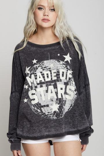 Made Of Stars One Size Long Sleeve Sweatshirt, Recycled Karma