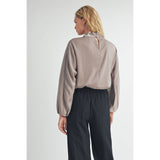 FUN2FUN - SATIN MOCK NECK BLOUSE