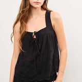 Mustard Seed - TIE FRONT EYELET TOP and Skirt Set
